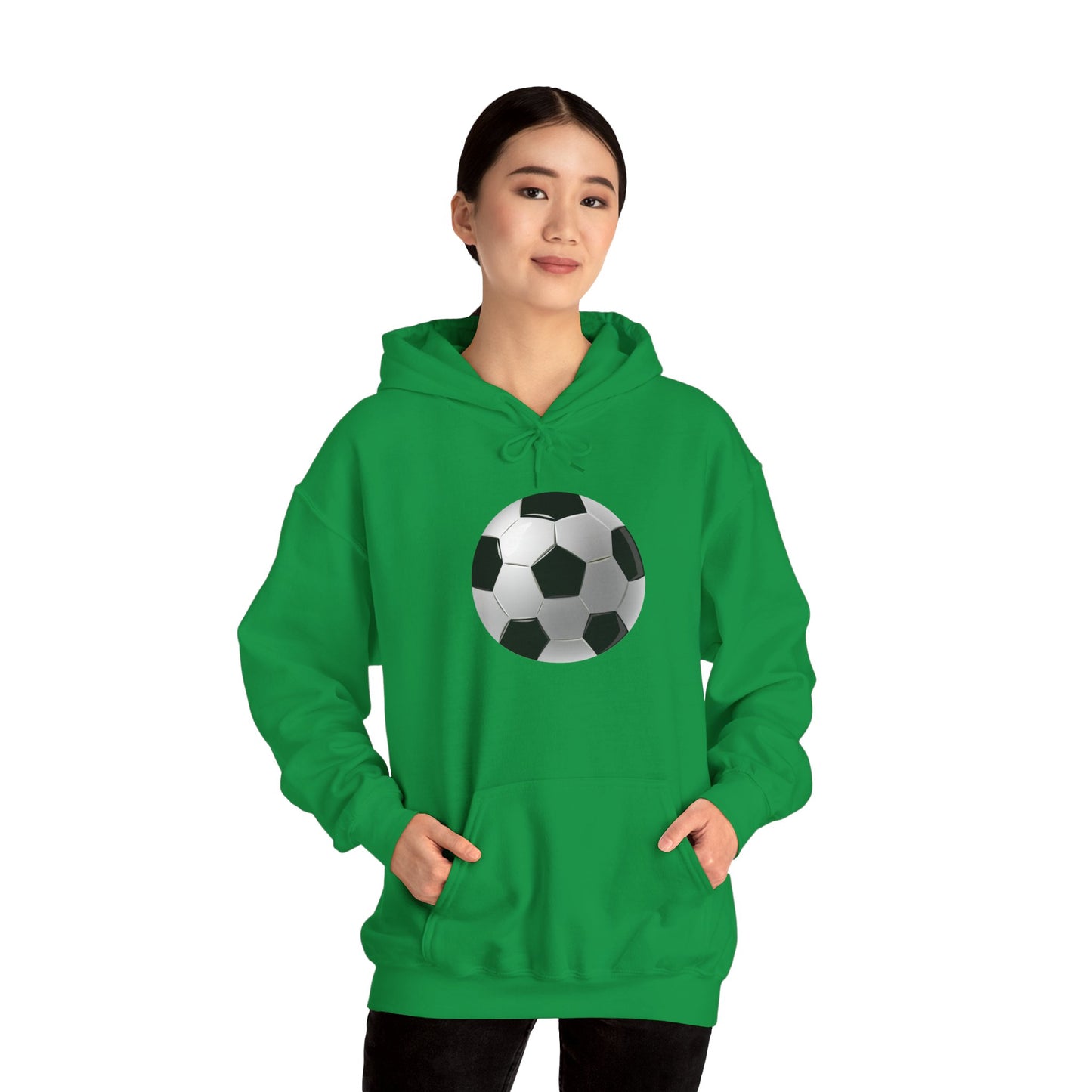 Unisex Heavy Blend™ Hooded Sweatshirt - Dynamic Football Design - Sports Passion and Energy