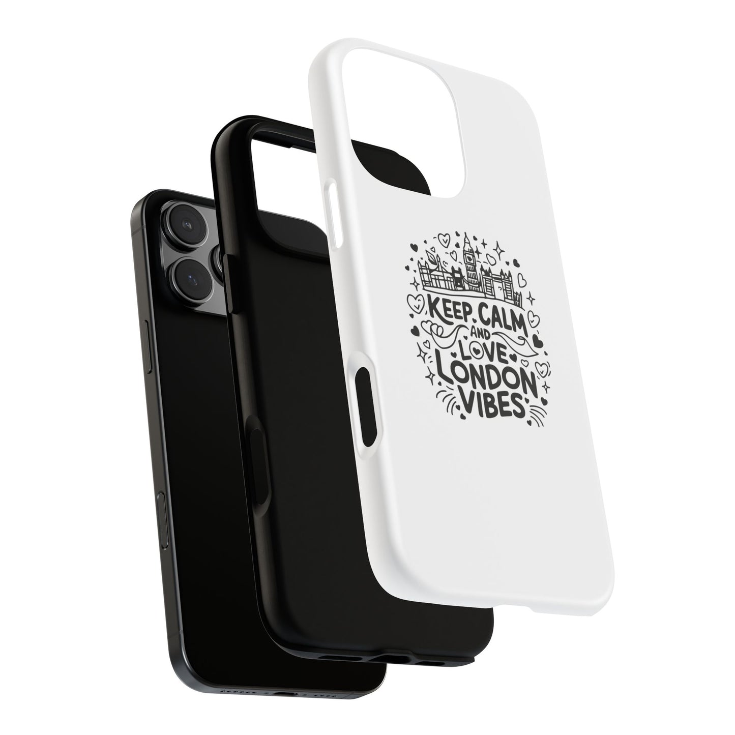 Tough Cases: Keep Calm and Love London Vibes Phone Case
