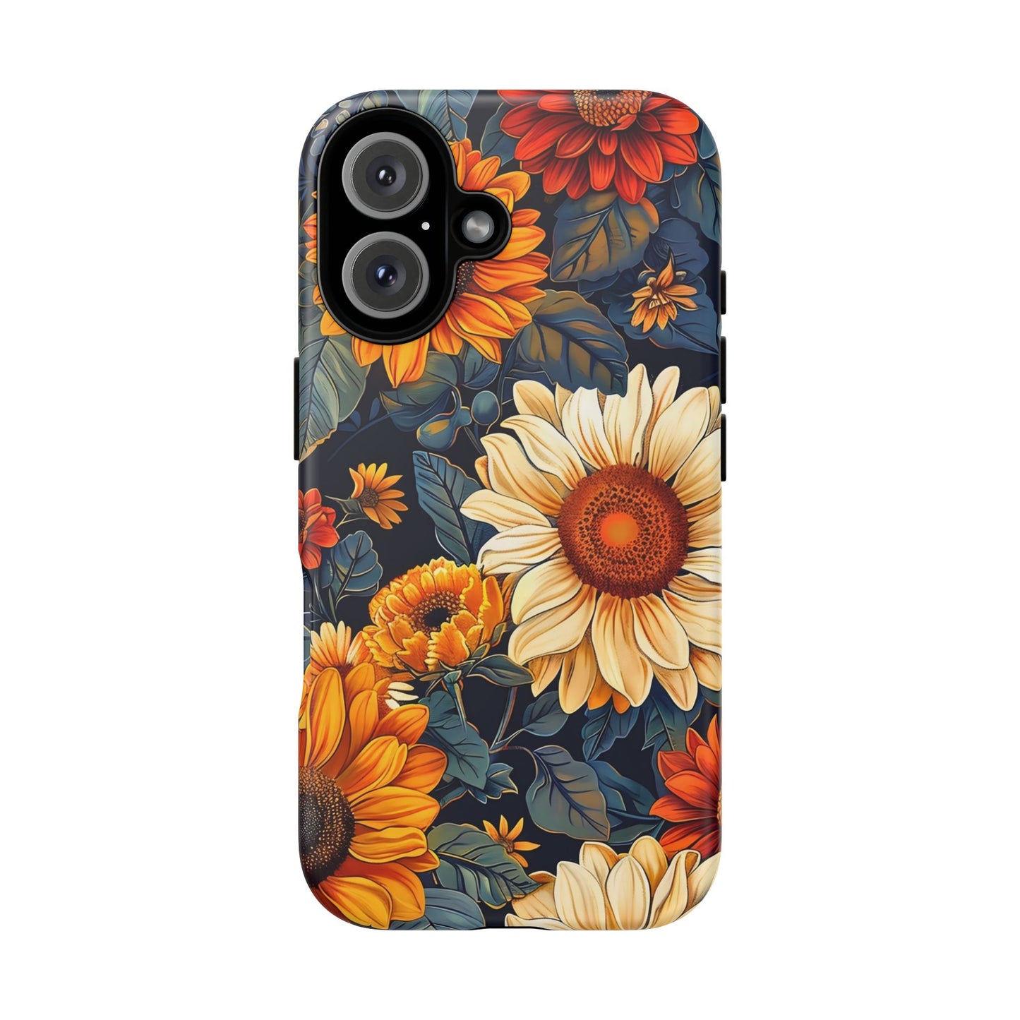Floral Tough Phone Case | Sunflower Design, iPhone Cover, Protective Case, Gifts for Her, Floral Phone Accessory