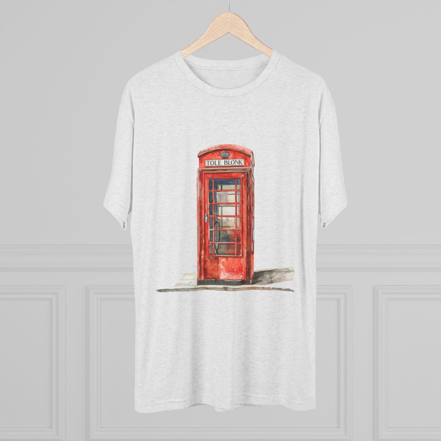 Iconic British Public Telephone - Classic Red Phone Box Unisex Tri-Blend Crew Tee