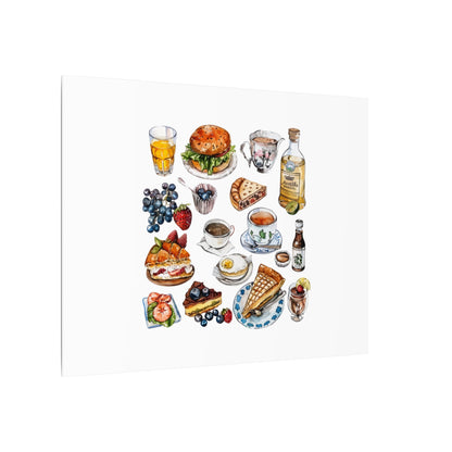 Breakfast Feast Canvas Print, Food Art, Kitchen Decor, Gifting for Food Lovers, Brunch Vibes, Wall Art