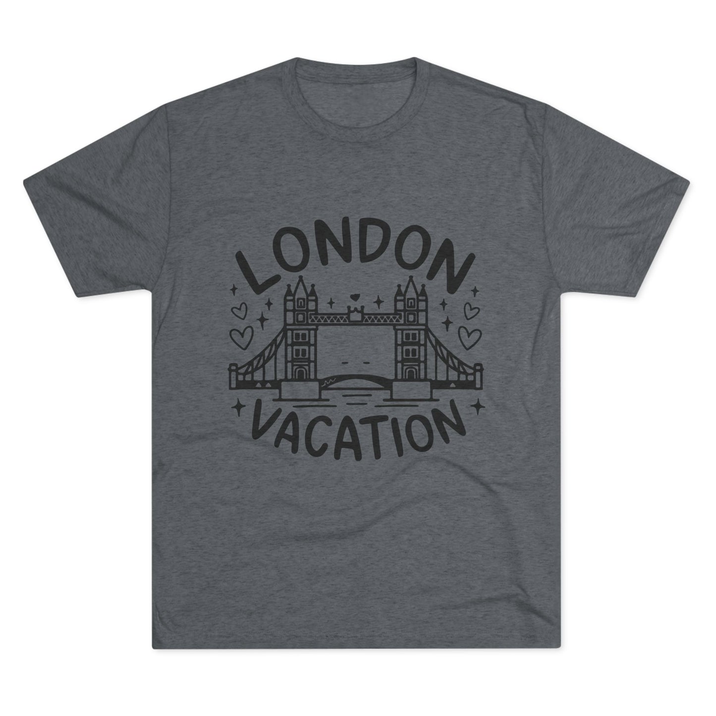 London Vacation Trendy Unisex Tri-Blend Crew Tee