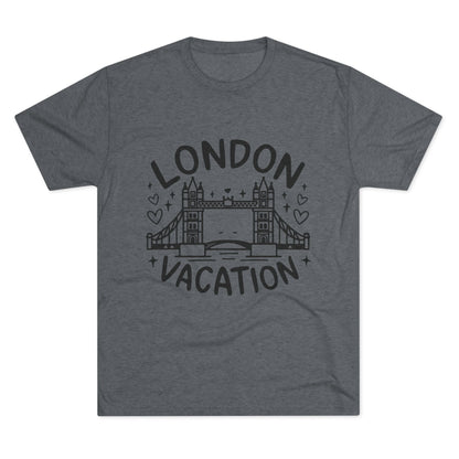 London Vacation Trendy Unisex Tri-Blend Crew Tee
