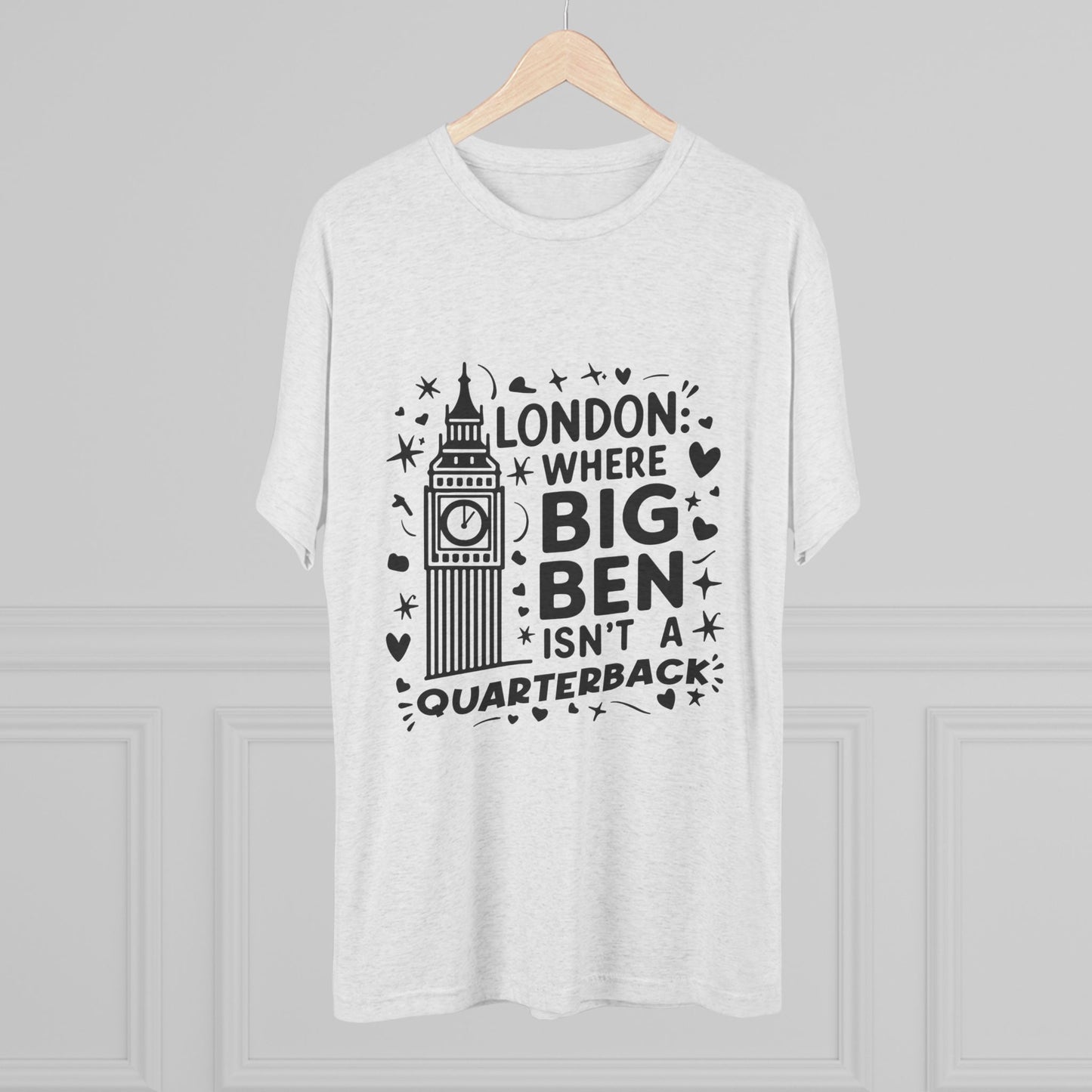London Big Ben Relaxed Unisex Tri-Blend Crew Tee