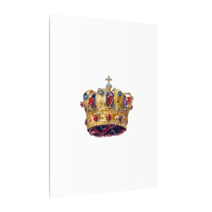Crown Art Print, Royal Wall Decor, Matched for Home or Office, Gift for Art Lovers, Unique Royalty Artwork
