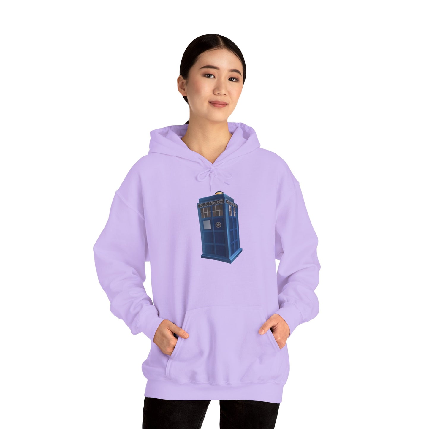 Unisex Heavy Blend™ Hooded Sweatshirt - British Police Public Call Box - Iconic TARDIS