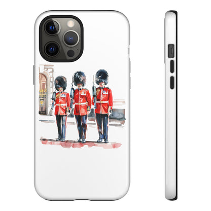 Phone Case with Royal Guard Design, Unique Cell Cover, London Souvenir, Tough Phone Case, Gift for Travelers, Stylish Street Photography