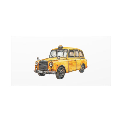 Vintage Taxi Matte Canvas, Stretched, 0.75" (Multi-Size)