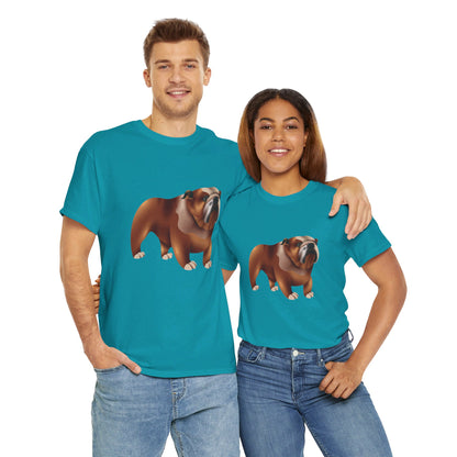 Adorable British Dog Relaxed Unisex Heavy Cotton T-Shirt