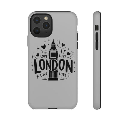 London Love Phone Case, Tough Cases, Stylish Phone Accessories, Unique Gift for Travelers, London Souvenir, Love Design