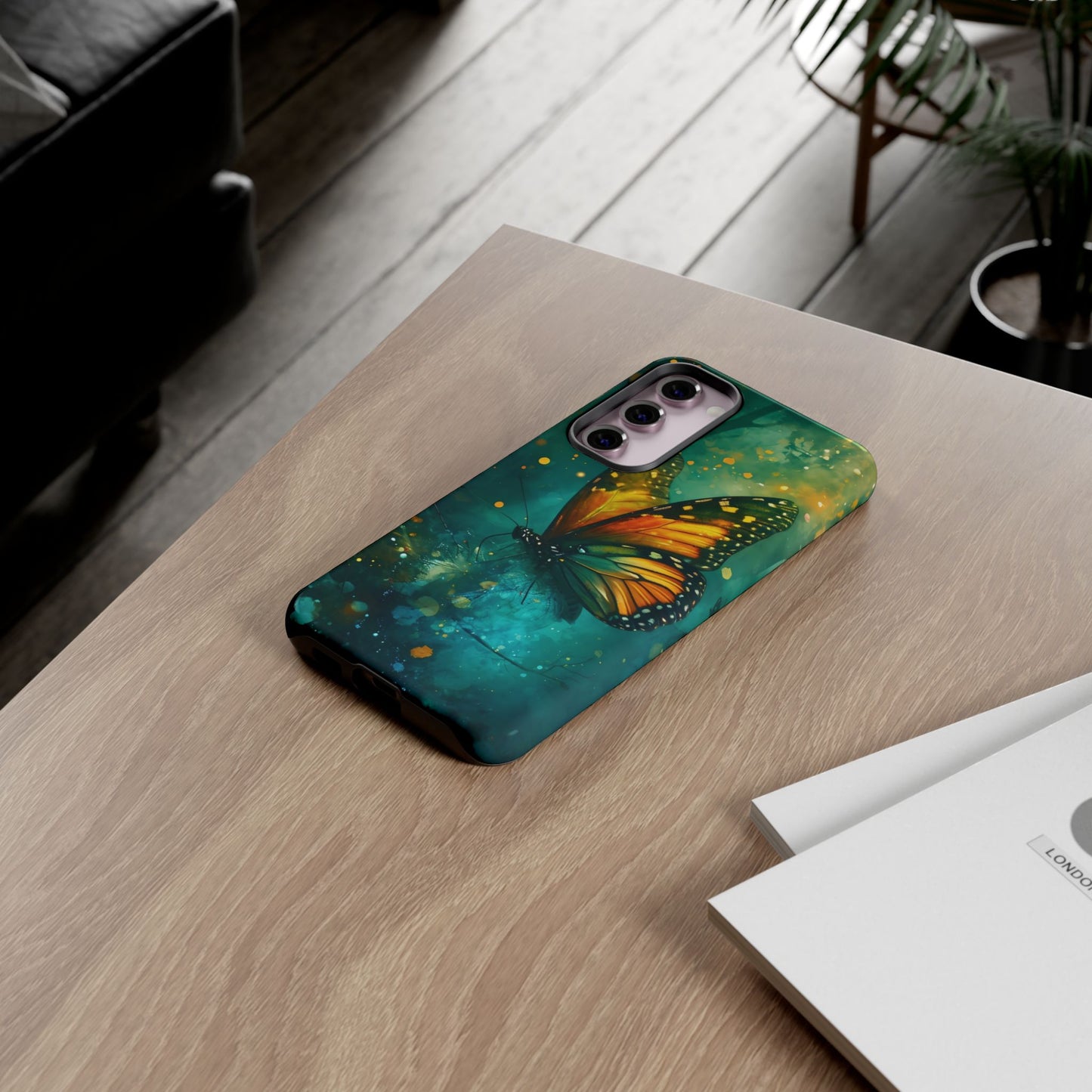 Colorful Butterfly Phone Case, Tough Cases for iPhone and Samsung, Cute Tech Accessories, Nature Lovers Gift, Vibrant Floral Design