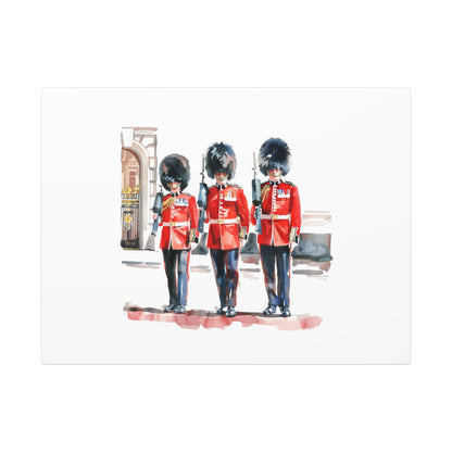Royal Guards Canvas Print, British Wall Art, Home Decor, Unique Gift, London Culture