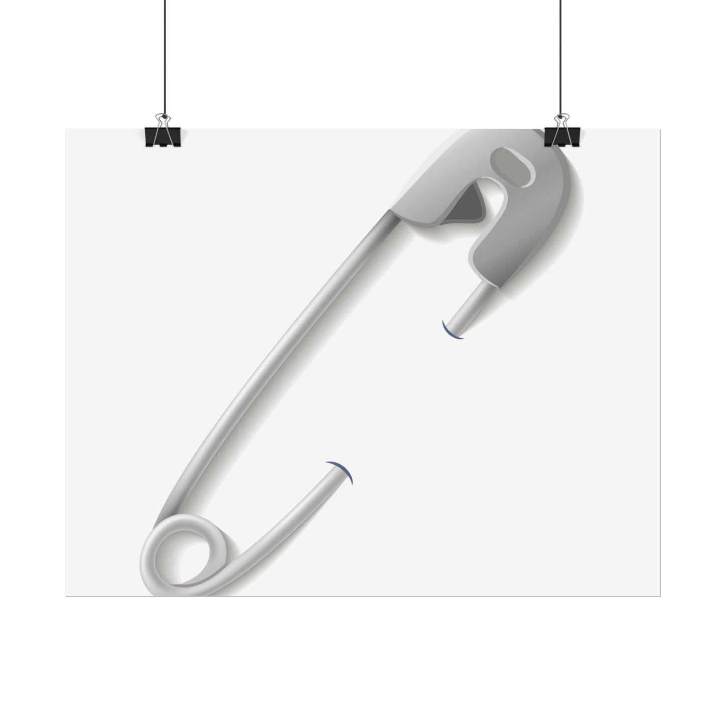 Minimalist Safety Pin Wall Art, Modern Decor, Unique Gift, Home Aesthetic, Art Print, Rolled Poster, Contemporary Interior Design