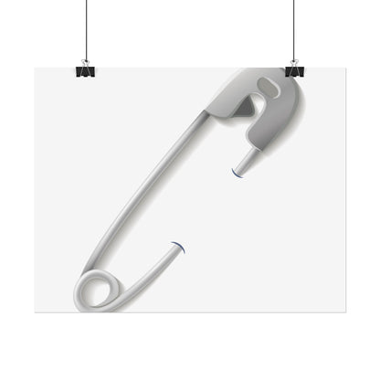 Minimalist Safety Pin Wall Art, Modern Decor, Unique Gift, Home Aesthetic, Art Print, Rolled Poster, Contemporary Interior Design