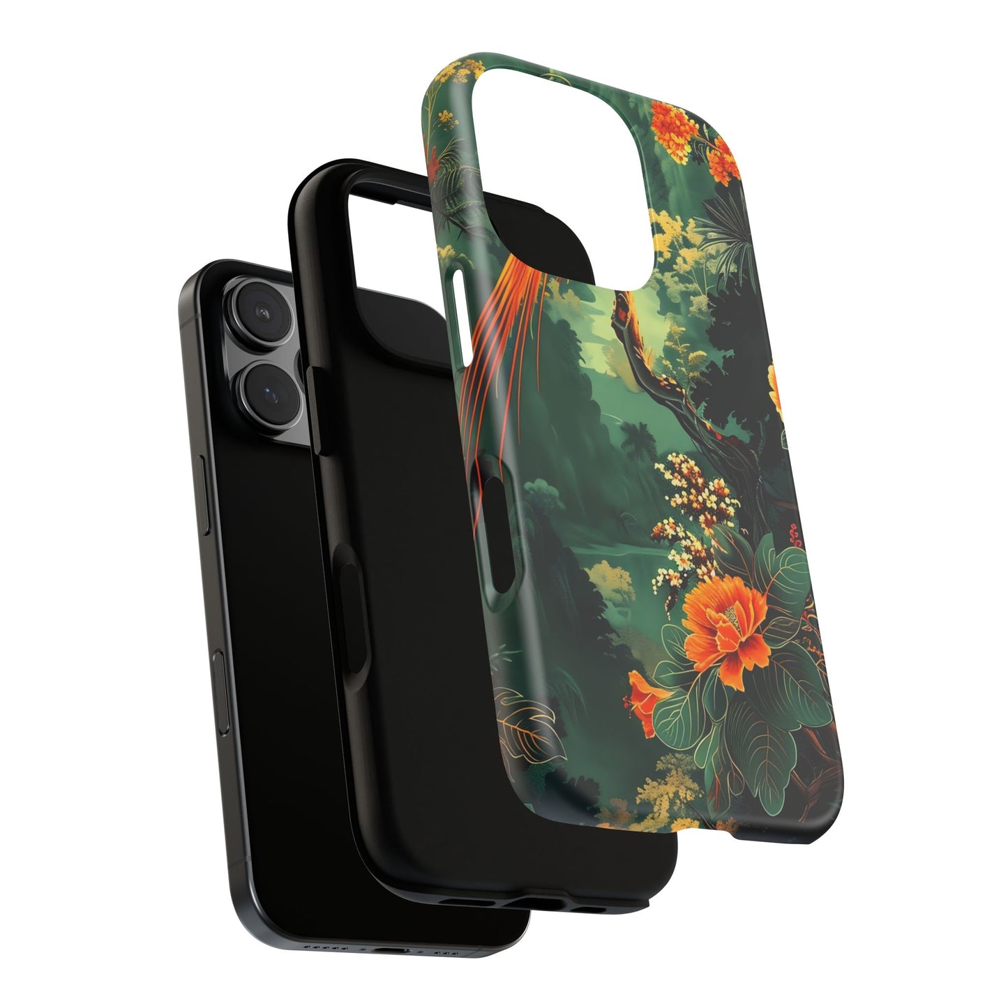 Tropical Phone Case - Colorful Floral Design, Phone Cover for Nature Lovers, Gift for Friends, iPhone & Android Compatible, Boho Style