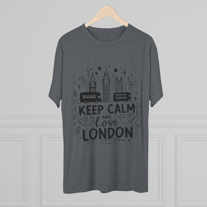 Keep Calm and Love London Unisex Tri-Blend Crew Tee