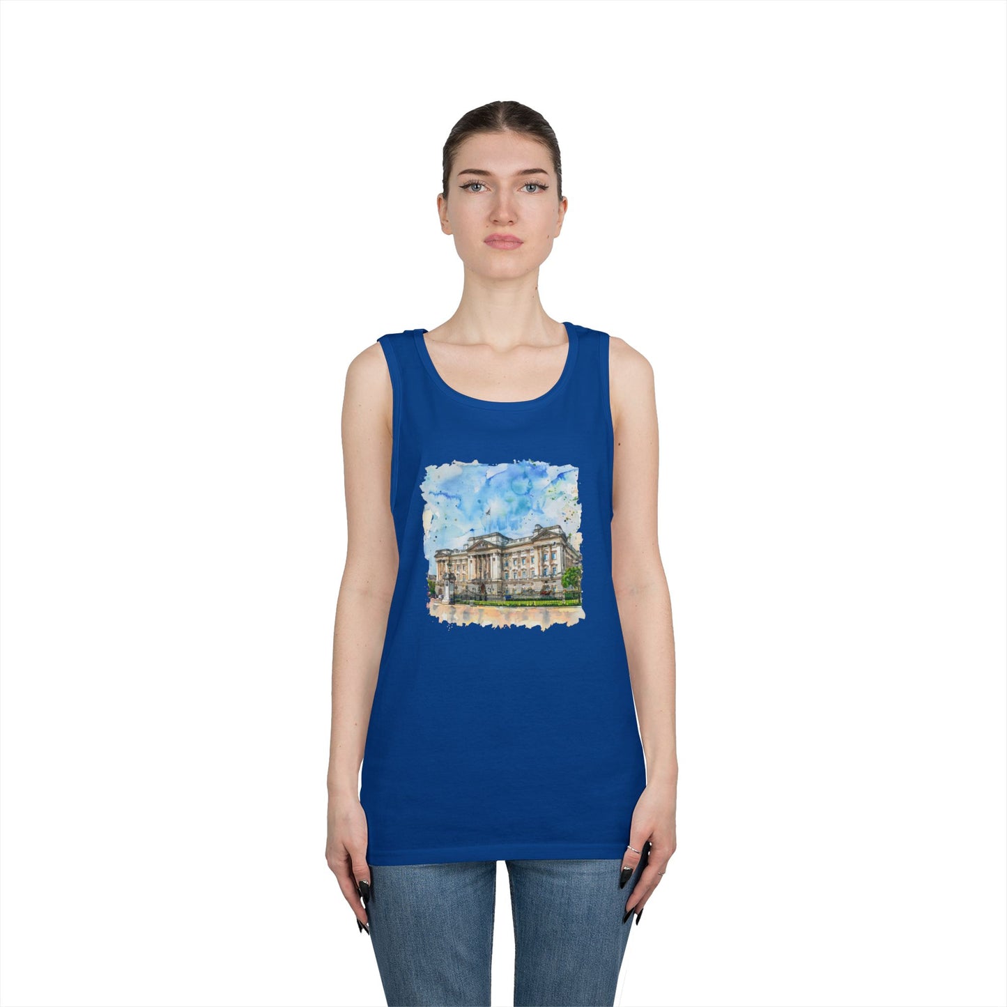 Unisex Heavy Cotton Tank Top - England Aesthetics - Embracing Classic British Charm and Style