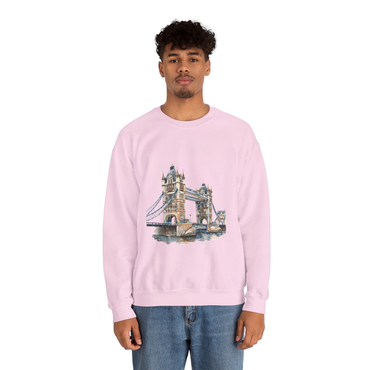 Unisex Heavy Blend™ Crewneck Sweatshirt - London's Famous Bridge