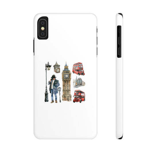 London-Themed Slim Phone Cases, Stylish Tech Accessories, Gifts for Travelers, Unique Mobile Covers, Trendy Phone Protection