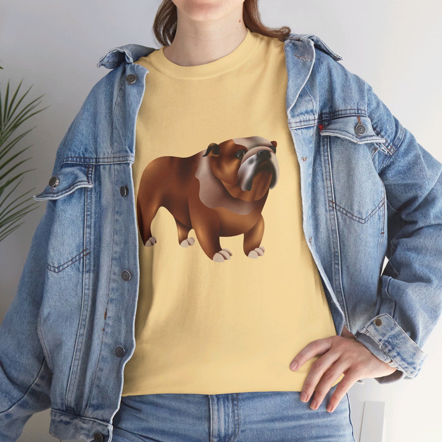 Adorable British Dog Relaxed Unisex Heavy Cotton T-Shirt