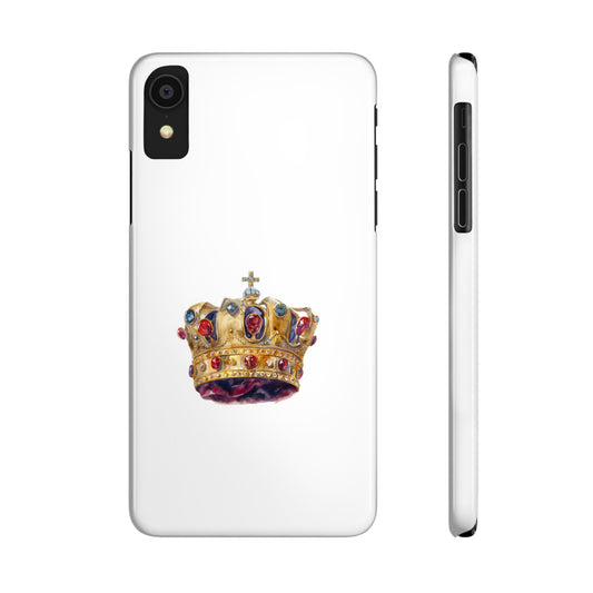 Royal Crown Slim Phone Cases | Elegant Phone Cover, Gifts for Her, Phone Accessories, Holiday Gift, Unique Design