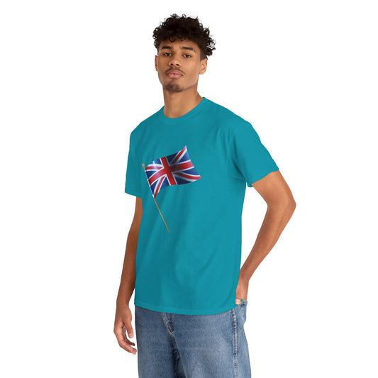 Unisex Heavy Cotton T-Shirt - Union Jack Emblematic Flag Design