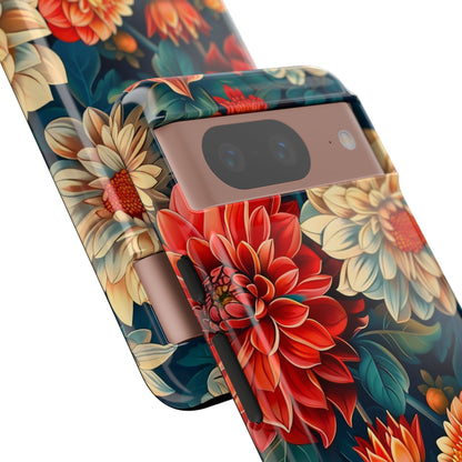 Floral Phone Case - Vibrant Tough Cases, Stylish Floral Cell Phone Cover, Gift for Her, Trendy Phone Accessory, Flower Design