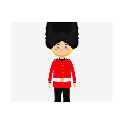 Adorable British Soldier Rolled Posters, Kids Room Decor, Unique Gift, Nursery Art, Educational Wall Art
