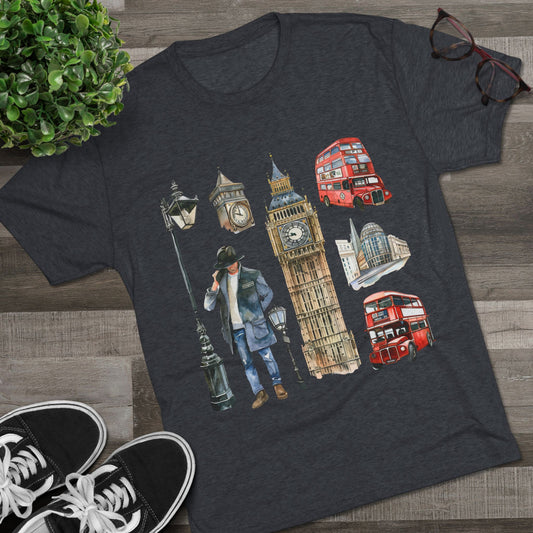 Vintage England Iconic Unisex Tri-Blend Crew Tee