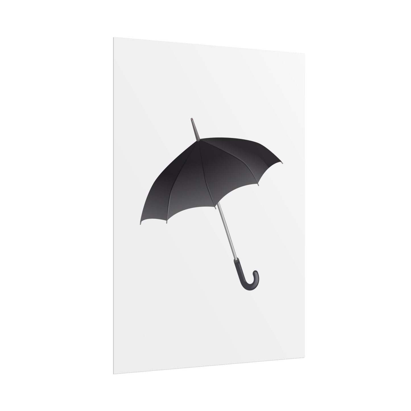 Minimalist Umbrella Wall Art, Chic Home Decor Print, Stylish Poster, Rental Friendly Artwork, Black Umbrella Decor