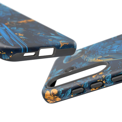 Tough Cases - Vibrant Blue Parrot Phone Case, Tropical Bird Phone Cover, Nature Lover Gift, Eco-Friendly Accessories, Unique Wildlife Decor