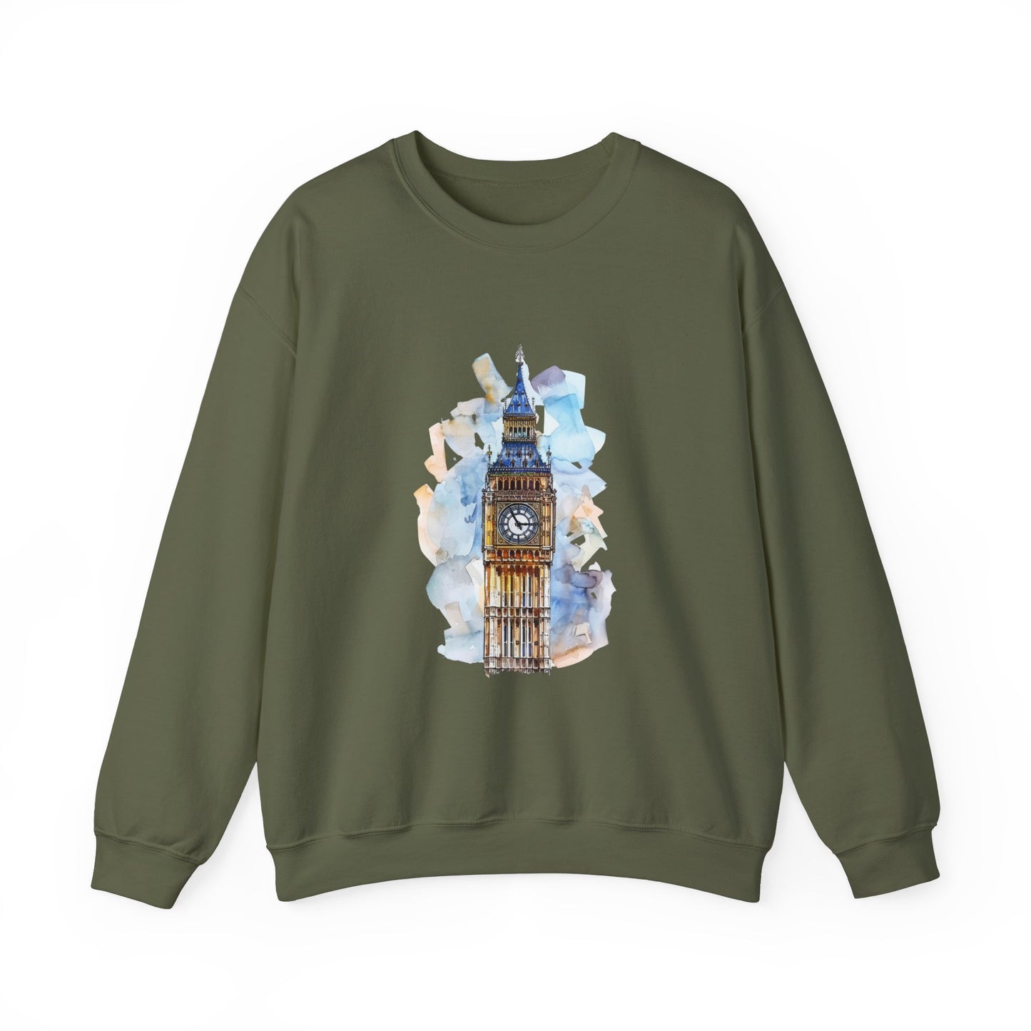 Unisex Heavy Blend™ Crewneck Sweatshirt Elegant - Iconic Big Ben Clock Tower