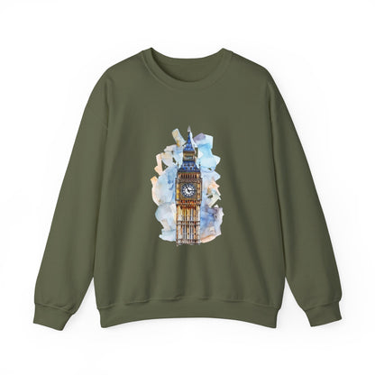 Unisex Heavy Blend™ Crewneck Sweatshirt Elegant - Iconic Big Ben Clock Tower