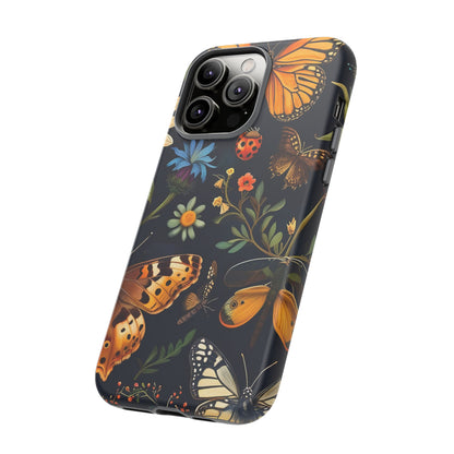 Nature-Inspired Phone Case | Floral Butterfly Design, Tough Phone Cover, Gift for Nature Lovers, Cute Butterfly Case, Home Decor
