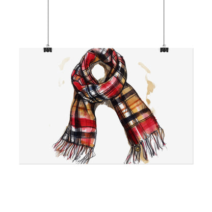 Cozy Scarf Wall Art - Fall Decor for Home, Rustic Style, Gift for Her, Cozy Vibes, Autumn Aesthetic