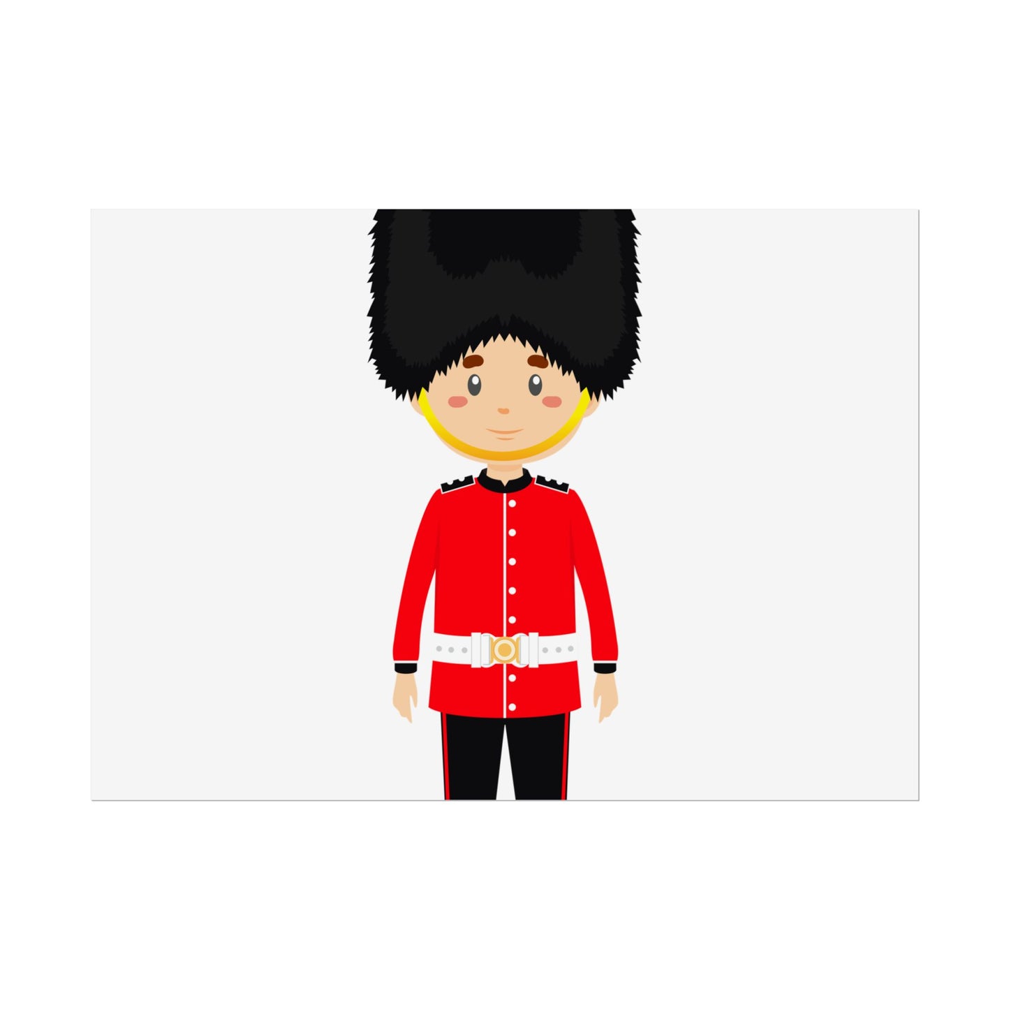 Adorable British Soldier Rolled Posters, Kids Room Decor, Unique Gift, Nursery Art, Educational Wall Art