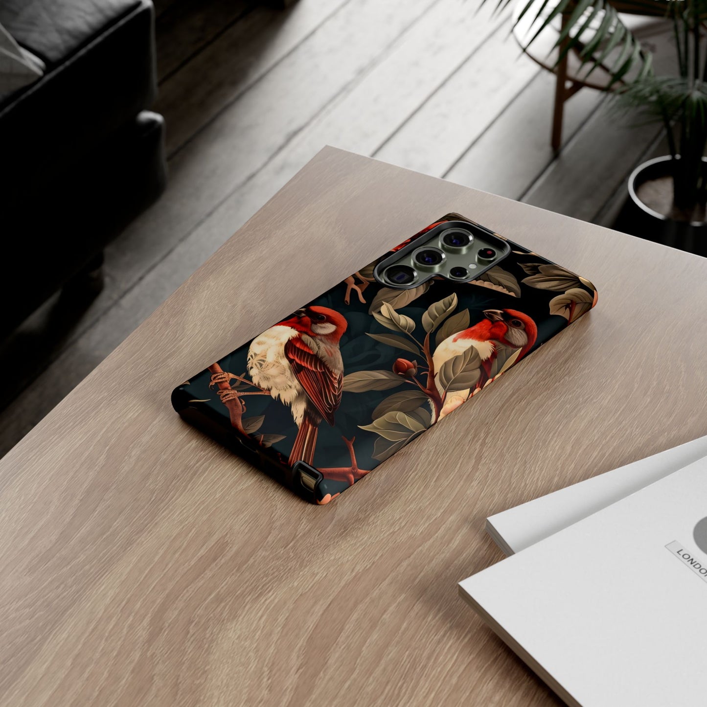 Elegant Bird Phone Case, Floral Tough Cases, Nature Lover Gift, Stylish Mobile Cover, Unique Phone Accessory