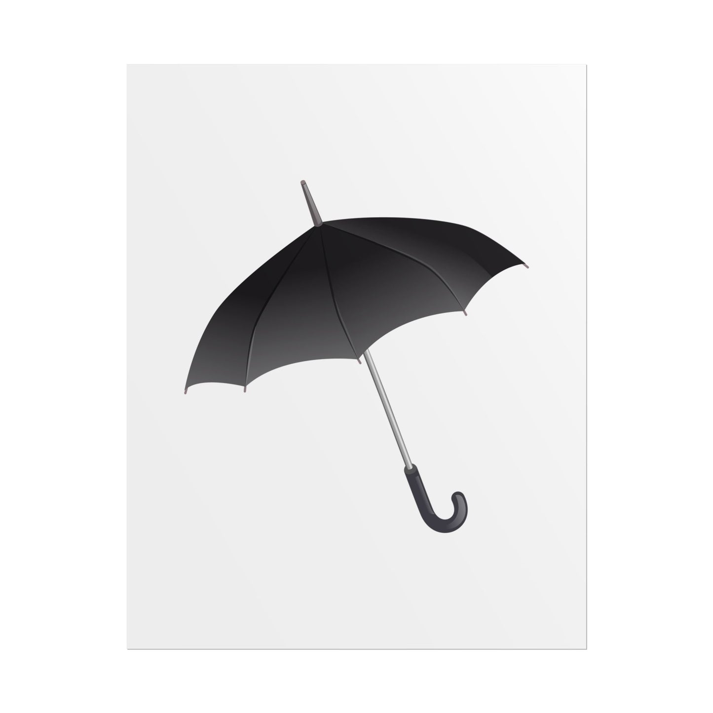 Minimalist Umbrella Wall Art, Chic Home Decor Print, Stylish Poster, Rental Friendly Artwork, Black Umbrella Decor