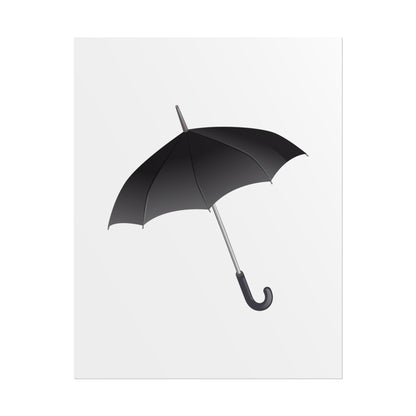 Minimalist Umbrella Wall Art, Chic Home Decor Print, Stylish Poster, Rental Friendly Artwork, Black Umbrella Decor