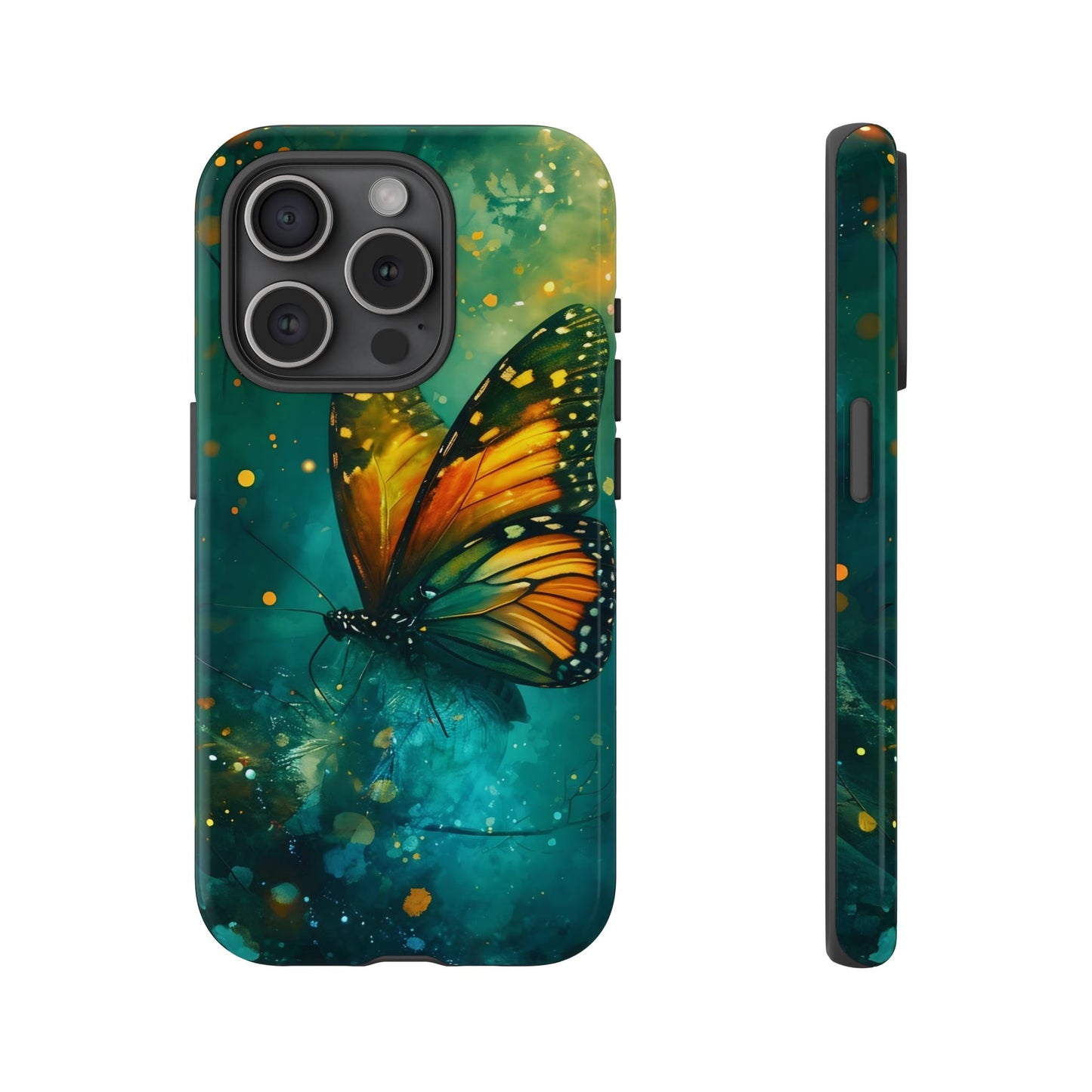 Colorful Butterfly Phone Case, Tough Cases for iPhone and Samsung, Cute Tech Accessories, Nature Lovers Gift, Vibrant Floral Design