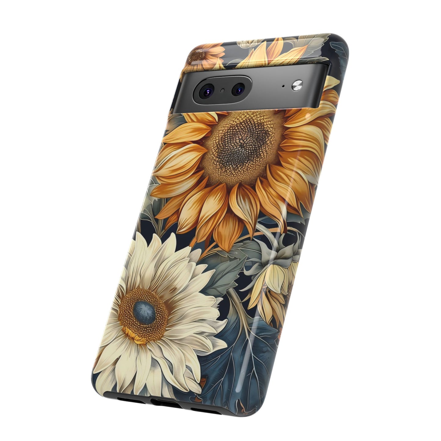 Floral Phone Case for Tough Cases, Sunflower Design, Nature Lover Gift, Birthday Present, Eco-Friendly Accessories, Summer Vibes