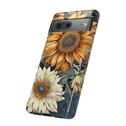 Floral Phone Case for Tough Cases, Sunflower Design, Nature Lover Gift, Birthday Present, Eco-Friendly Accessories, Summer Vibes