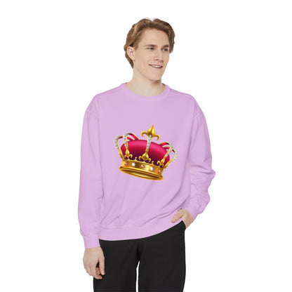 Unisex Garment-Dyed Sweatshirt Elegant - British Royal Crown