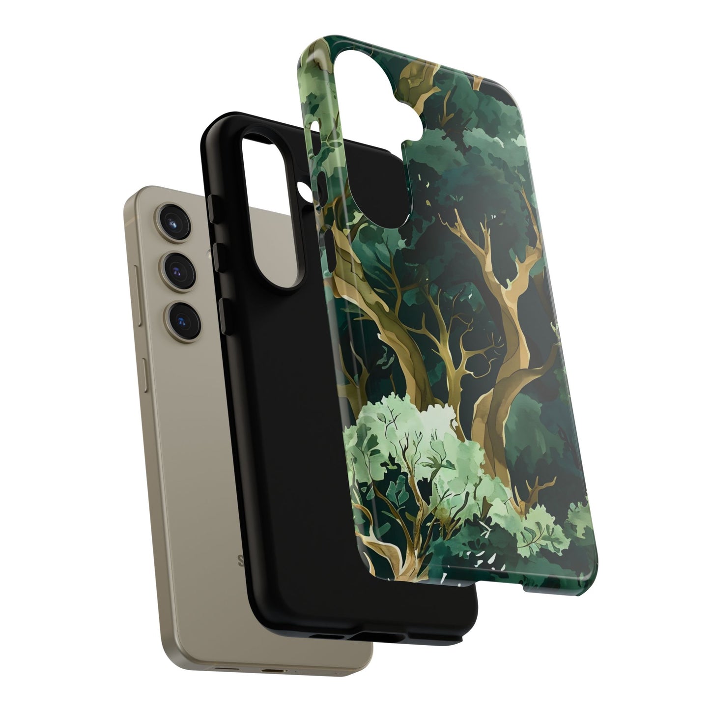 Forest Green Phone Case, Nature-Inspired Tough Cases, Eco-Friendly Gift, Outdoor Lover Accessory, Unique Phone Cover