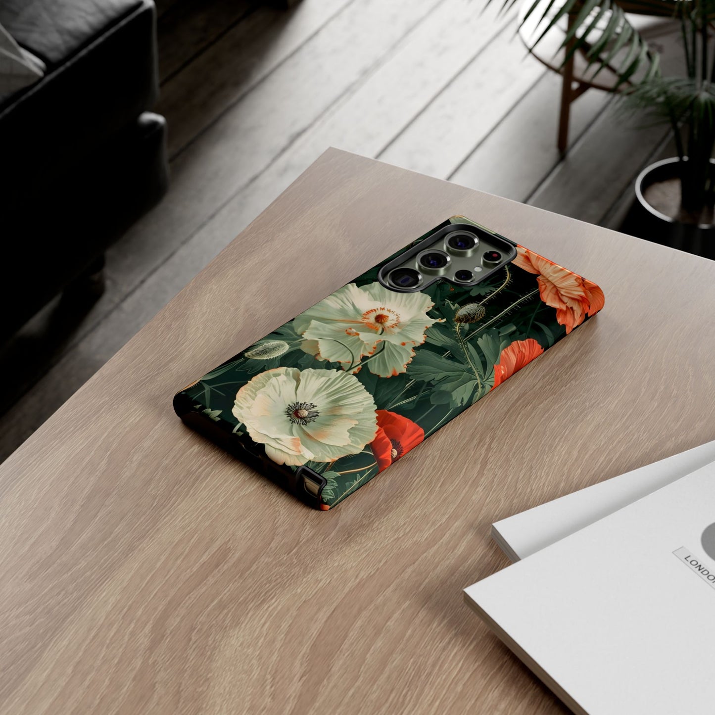 Floral Phone Case - Tough Cases, Botanical Design, Gift for Friends, Trendy Mobile Cover, Personalized Phone Accessory