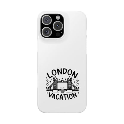 London Vacation Slim Phone Case, Travel Gifts, City Lovers Accessories, Adventure Phone Cover, London Theme Case, Souvenir Mobile Case