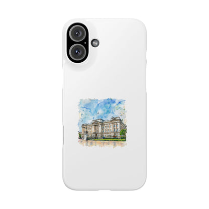 Artistic Slim Phone Case with Watercolor Design, Unique Phone Cover, Gift for Travelers, Stylish Mobile Accessory, Custom Phone Protection