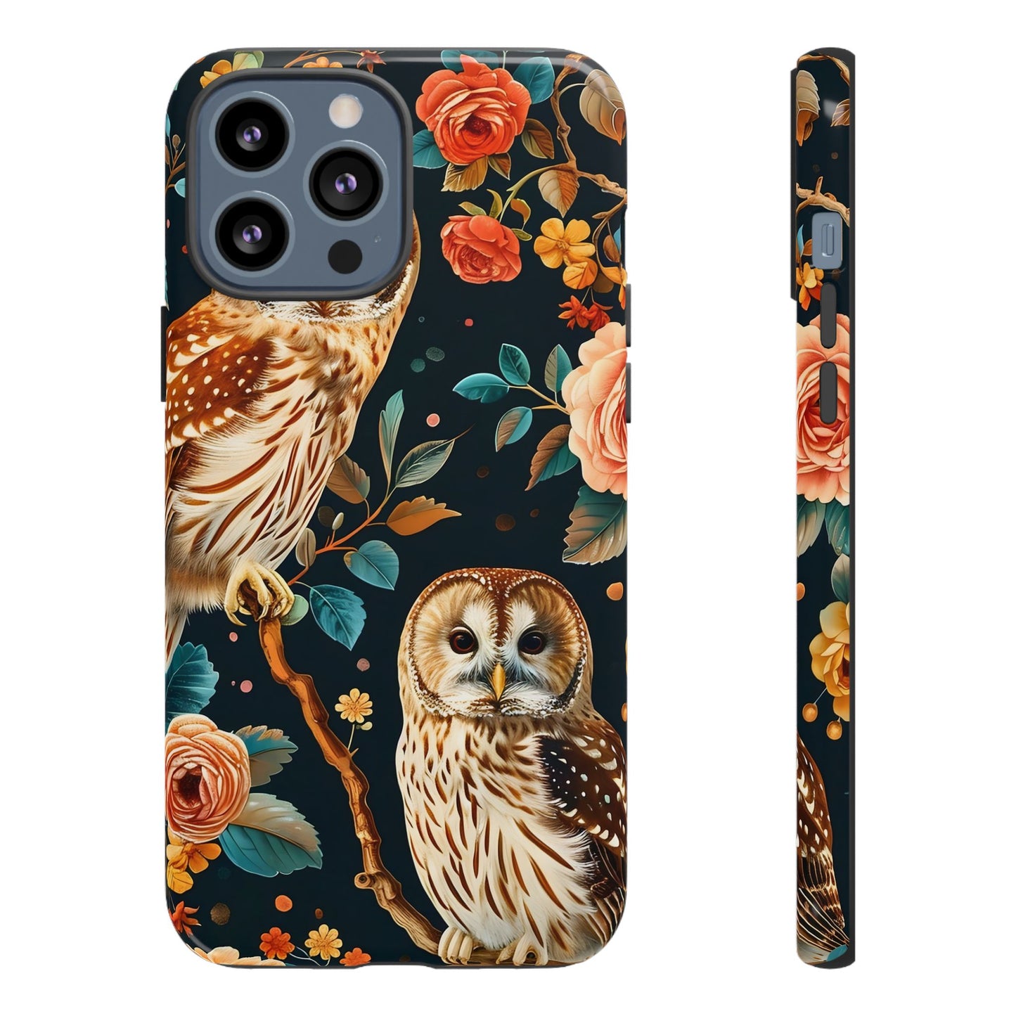 Owl Phone Case with Floral Design, Tough Phone Cover for Nature Lovers, Gift for Bird Enthusiasts, Stylish Protection for Smartphones, [...]