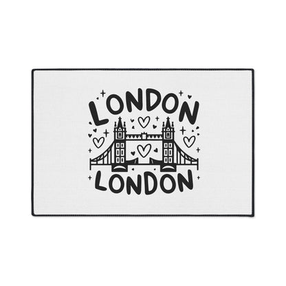 London-Themed Heavy Duty Floor Mat | Welcome Mat, Home Decor, Travel Gift, Rug, Kitchen Mat