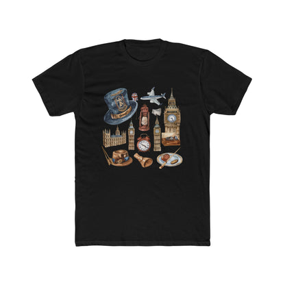 Vintage England Icons Trendy Unisex Cotton Crew Tee